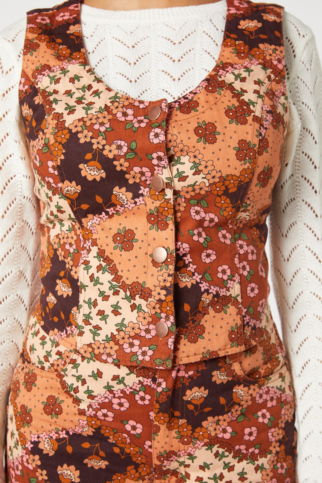 Patchwork Flower Vest