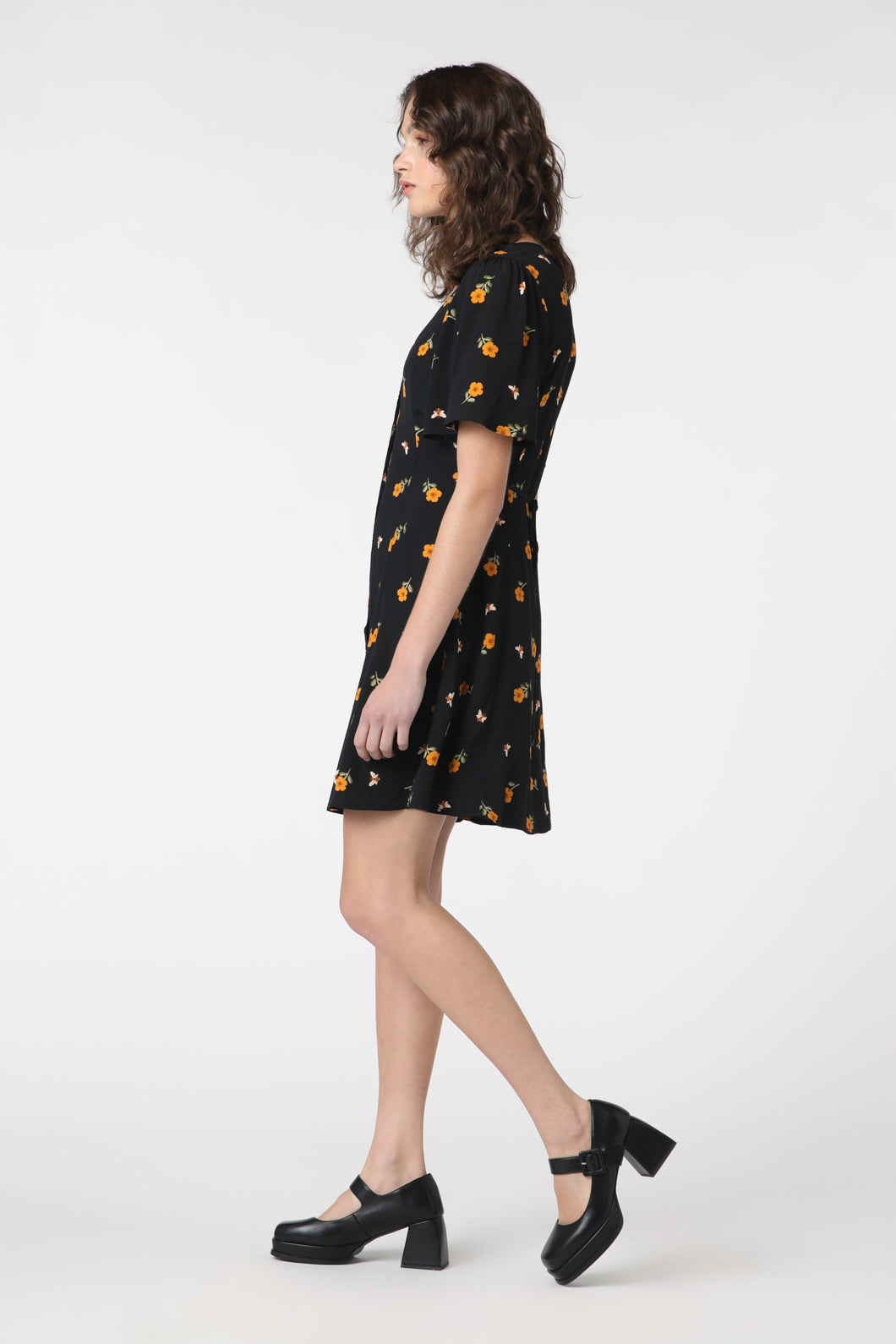 Bees & Blooms Mini Dress