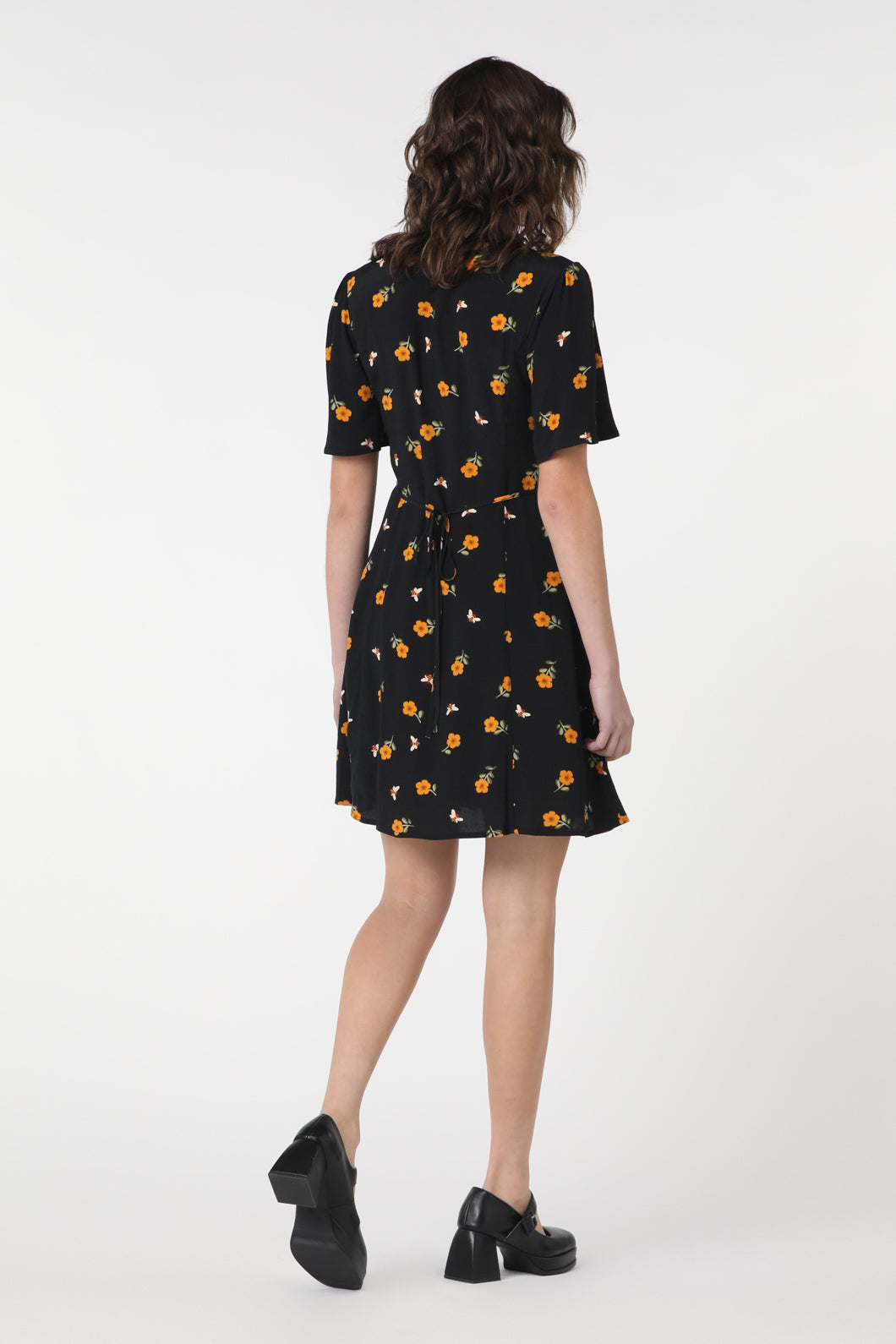 Bees & Blooms Mini Dress