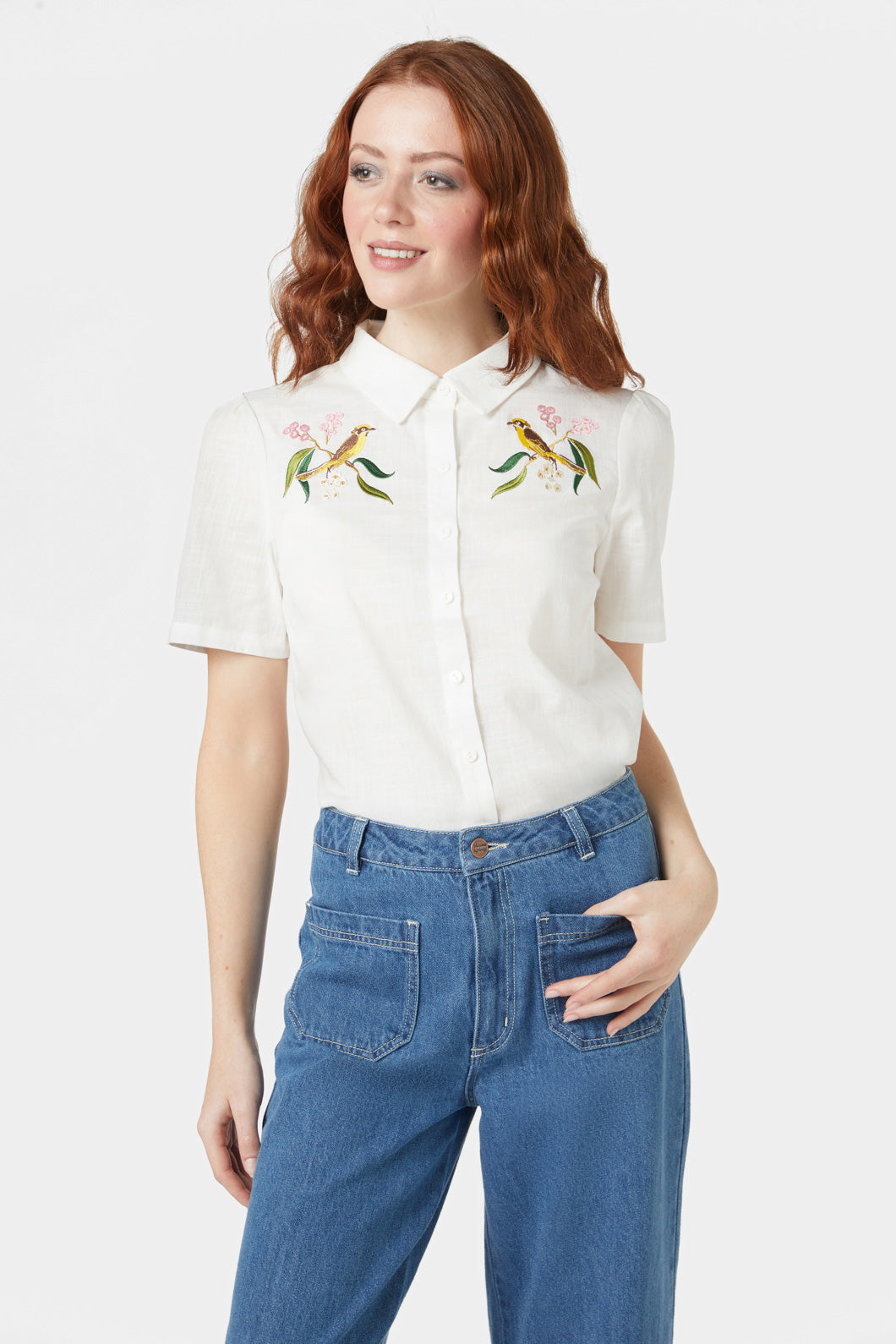 Honey Eater Embroidered Blouse