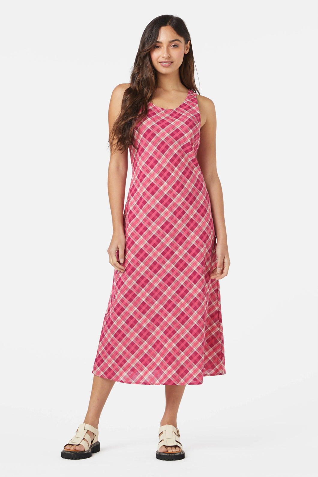 Miranda Check Midi Dress