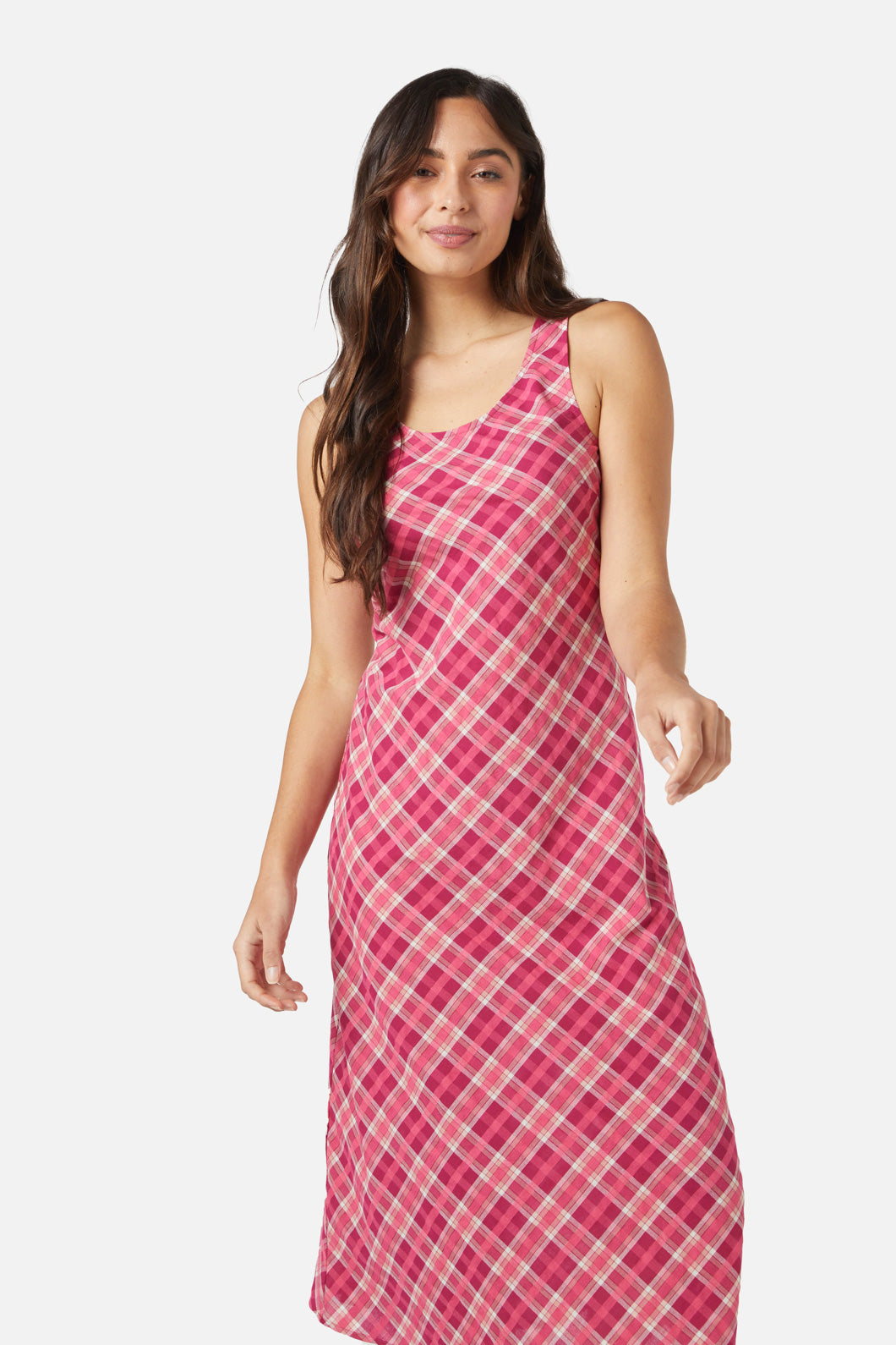 Miranda Check Midi Dress