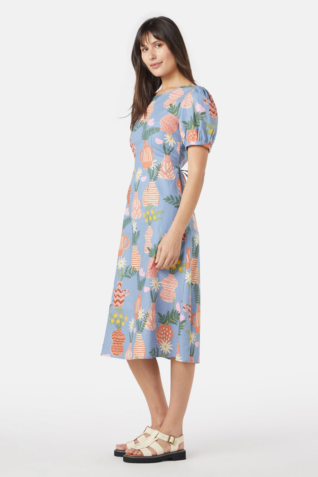 Pretty Vases Midi Dress