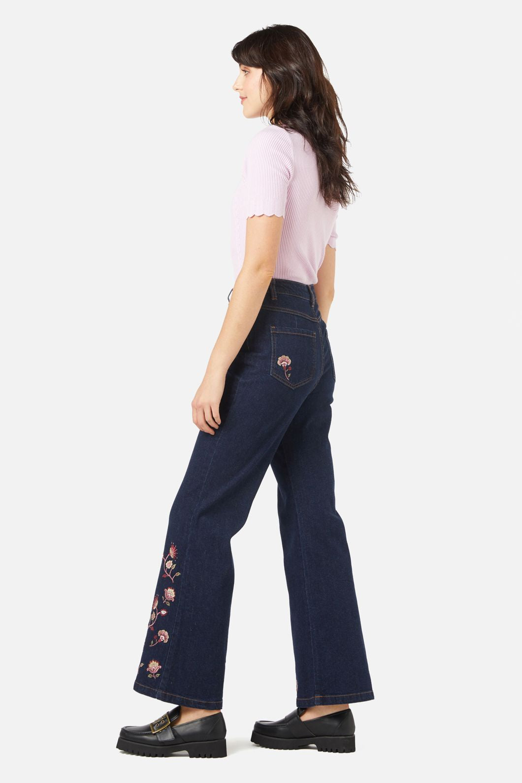 Boho Paisley Embroidered Jean