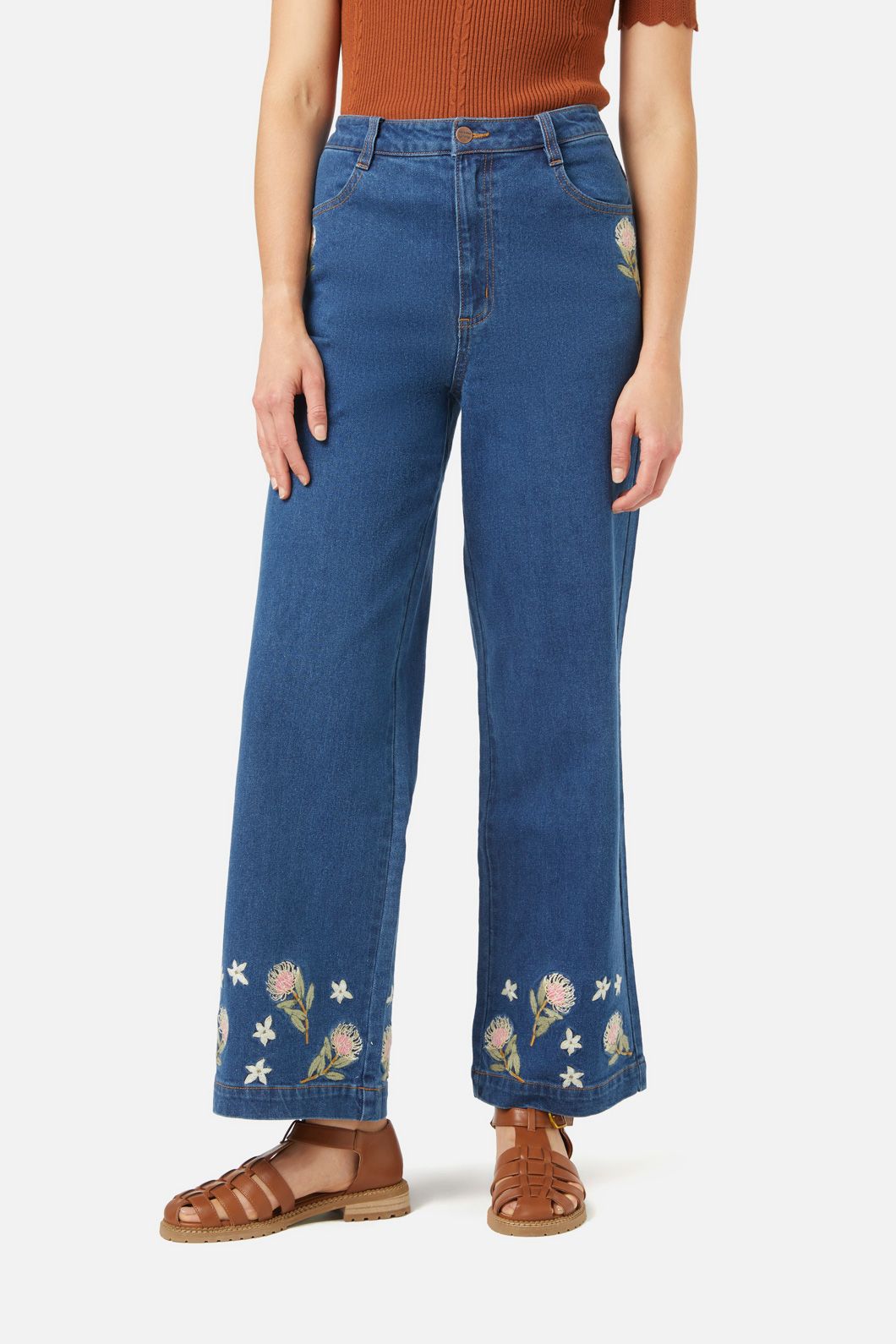 Protea Embroidered Jean