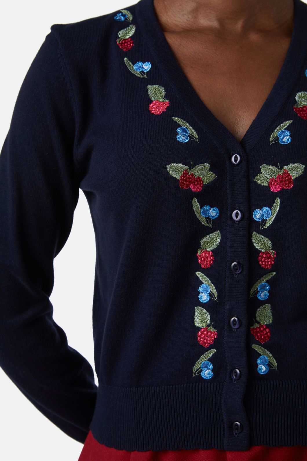 Berry Sweet Embroidered Cardi