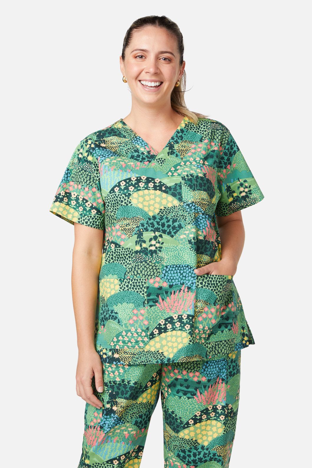 Patchwork Landscape Scrub Set