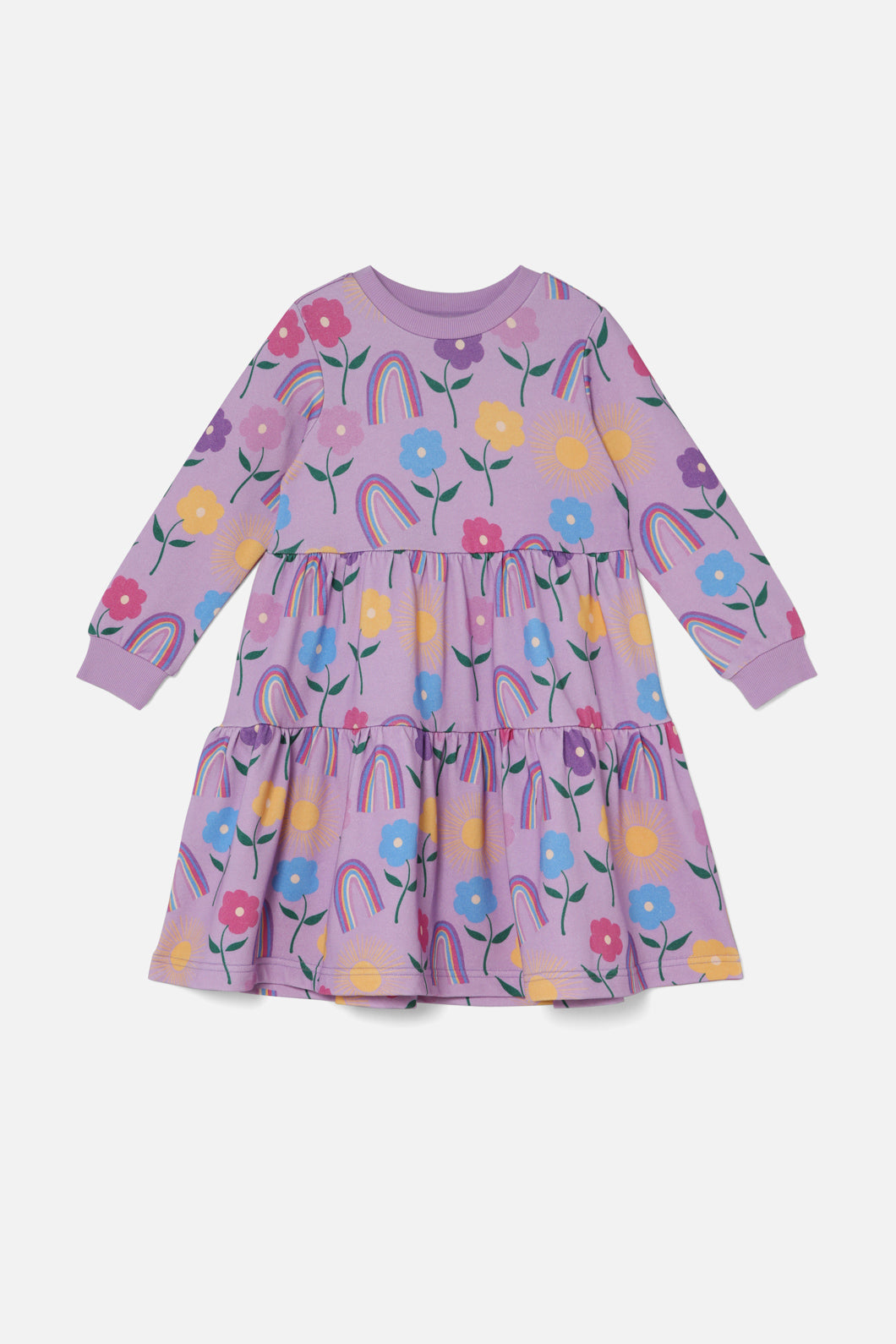 Rainbow Kids Tiered Dress