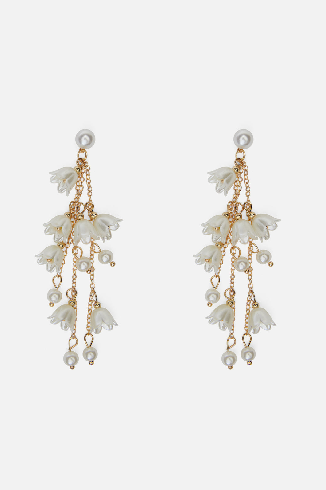 Floral Pearl Drop Earrings