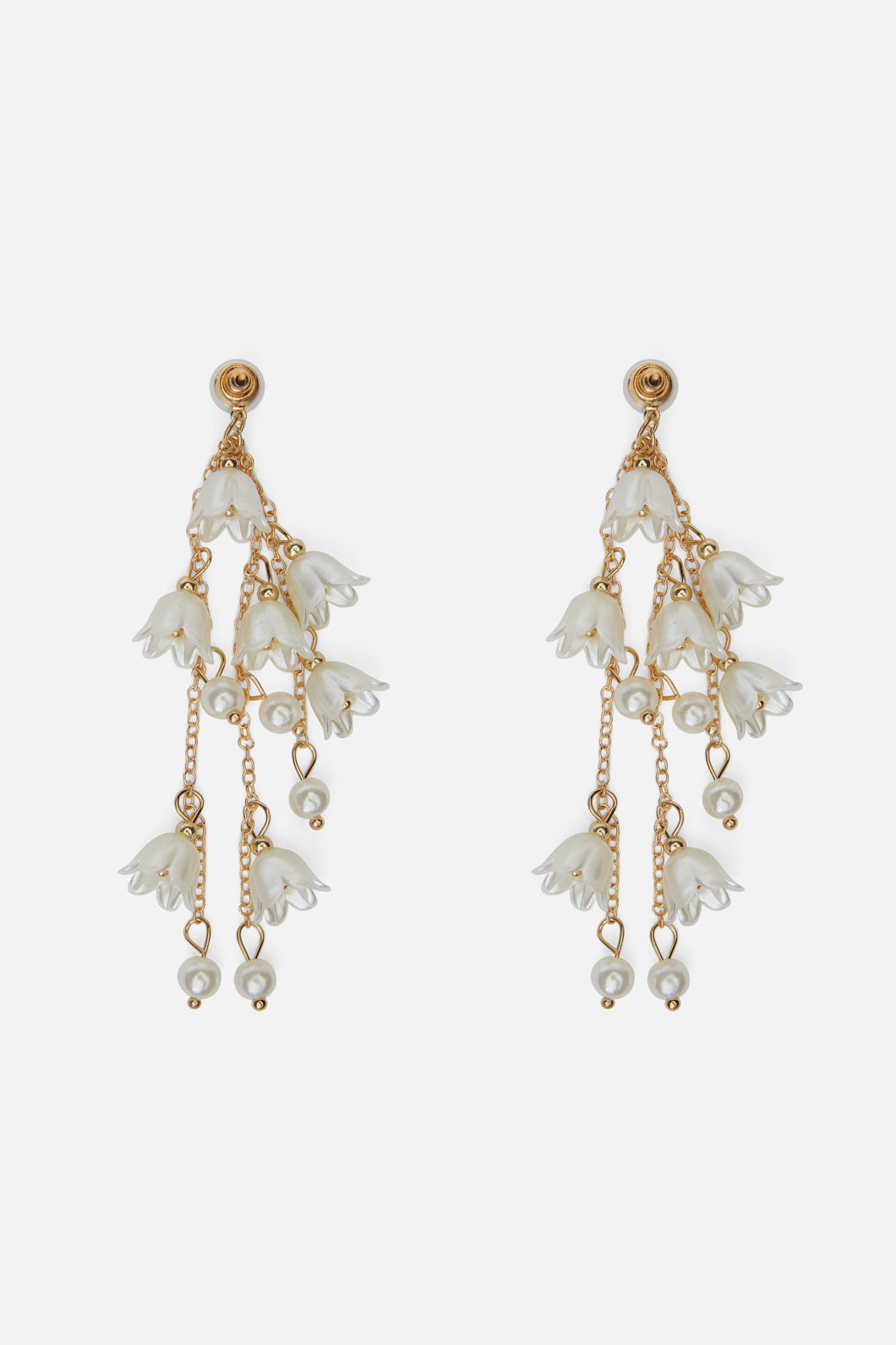 Floral Pearl Drop Earrings