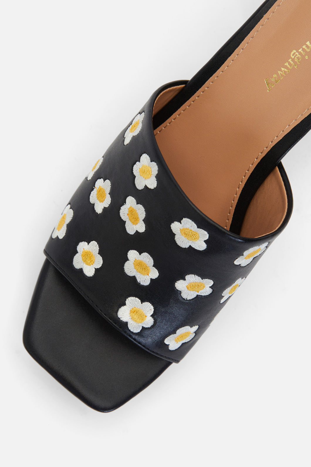 Daisy Embroidered Slide