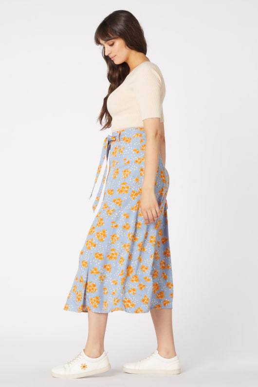 Dreamy Floral Midi Skirt