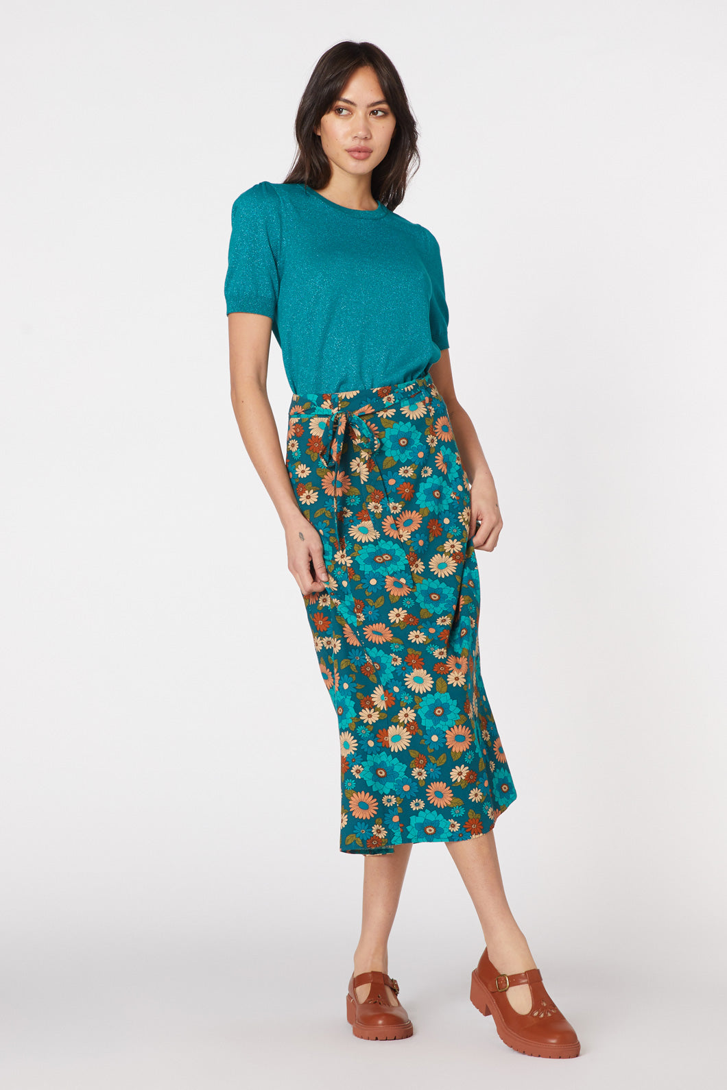 Lindy 70S Floral Skirt