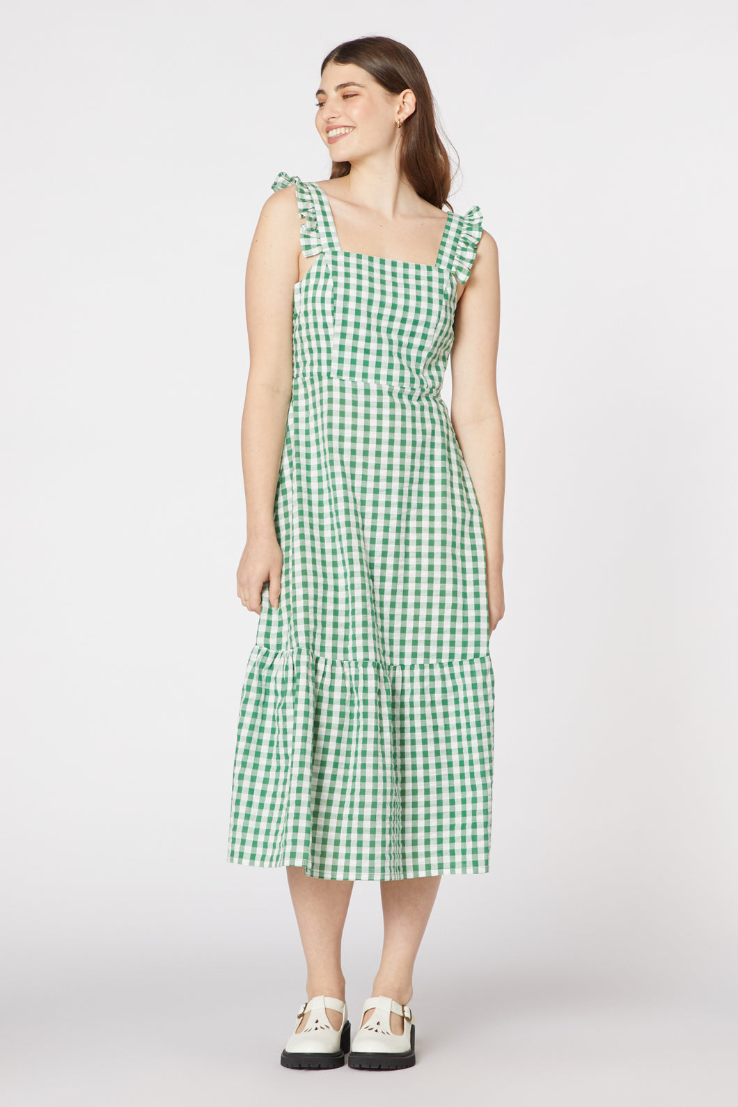 Heidi Check Midi Dress