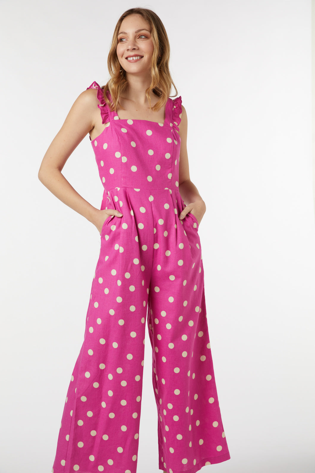 polka dot jumpsuit