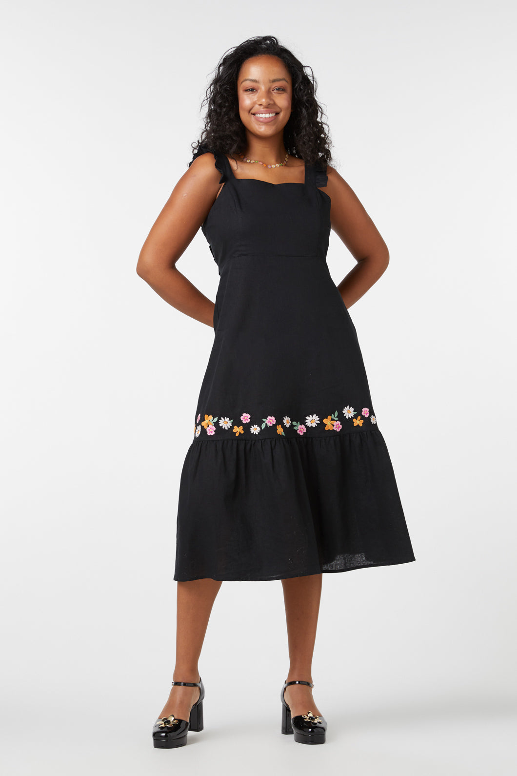 Wendy Emb Midi Dress