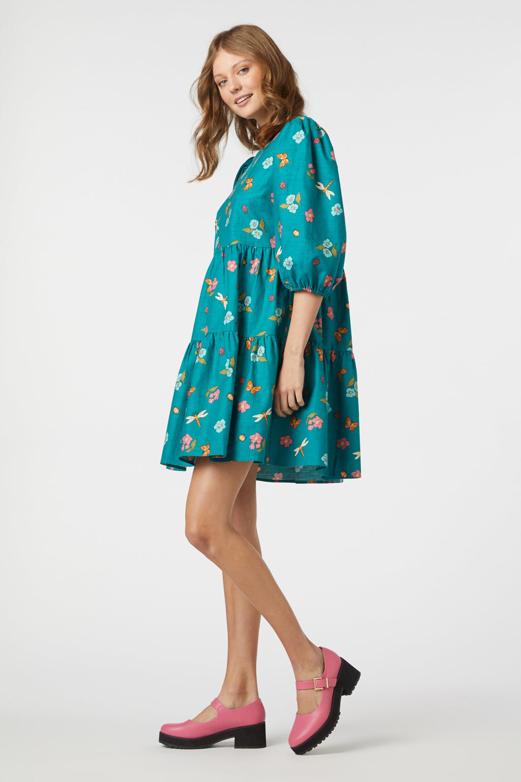 Serena Flora Smock Dress