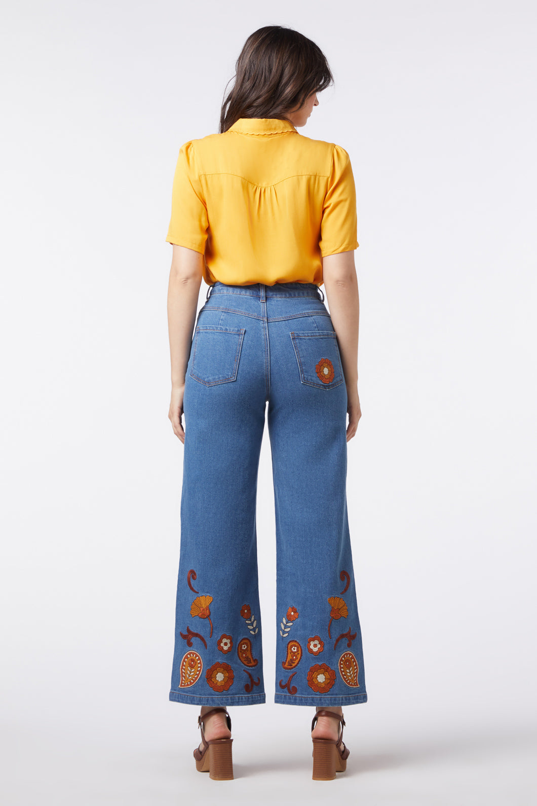 Sunset Paisley Embroidered Jean