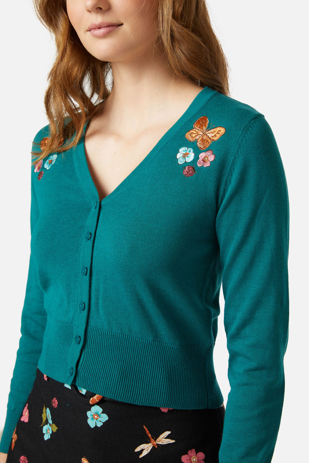 Flora Embroidered Cardi