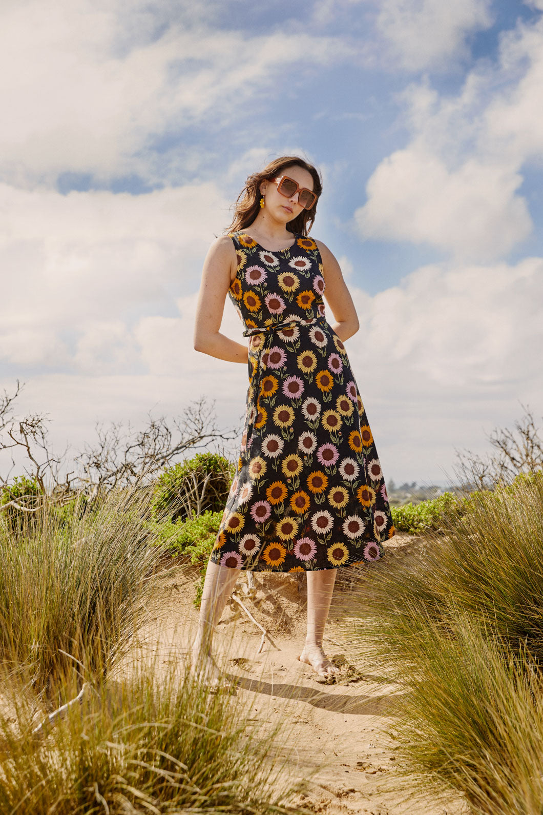 Sunflower Midi Dress