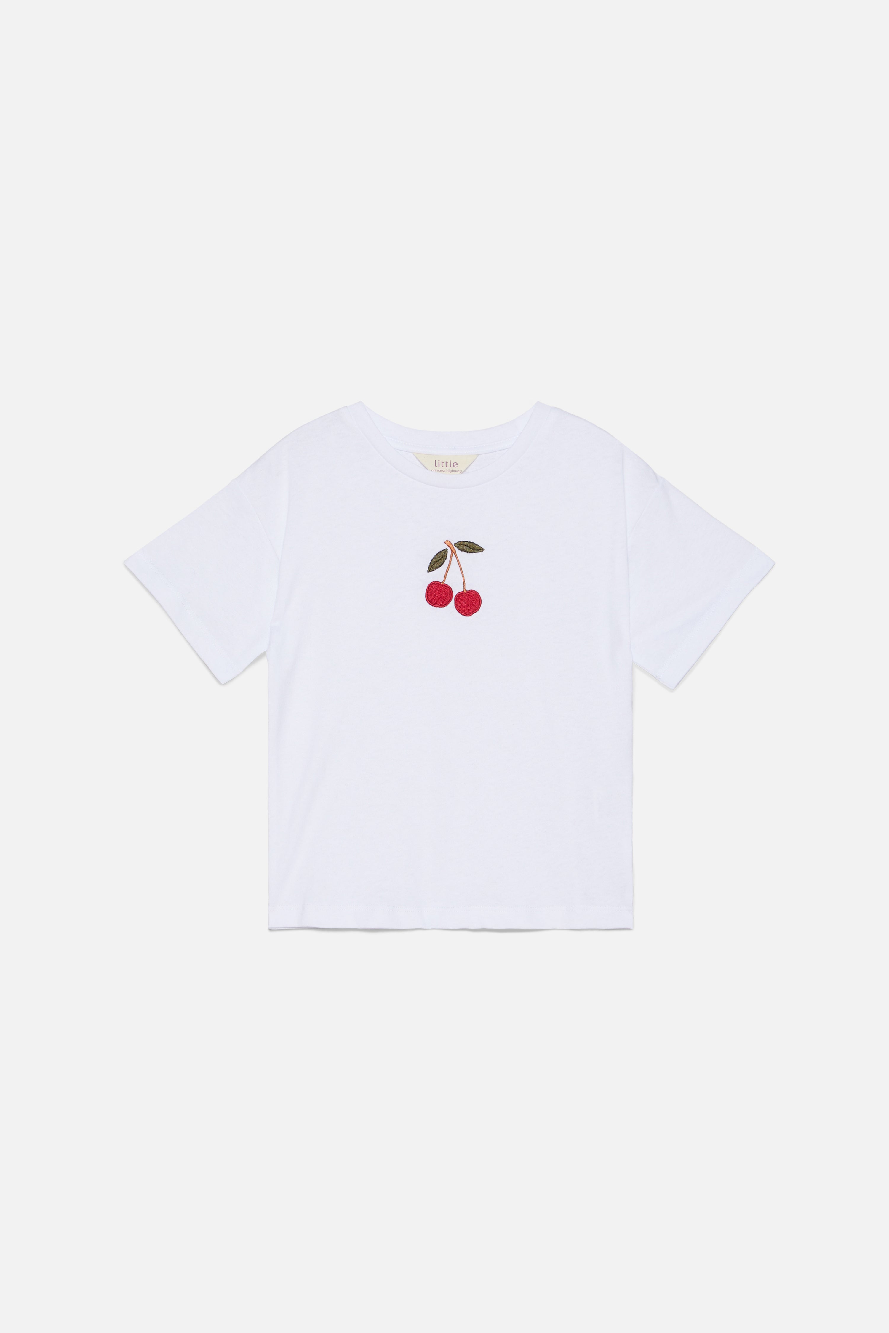 Cherry Kids Embroidered Short Sleeve Tee