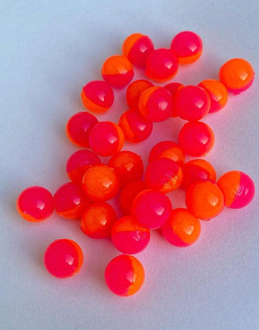 50/50 Soft Beads: Glow Chartreuse/Glow Hot Pink. – Cleardrift Tackle Shop