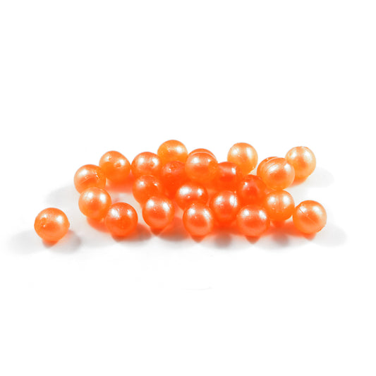 Orange Transparent 18x6mm Tapered Plastic Fishing Beads (25pcs)