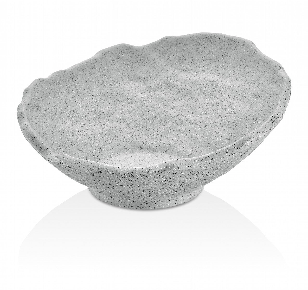 Kulsan Grey Granite Slanted Bowl - 23.2x22.5cm