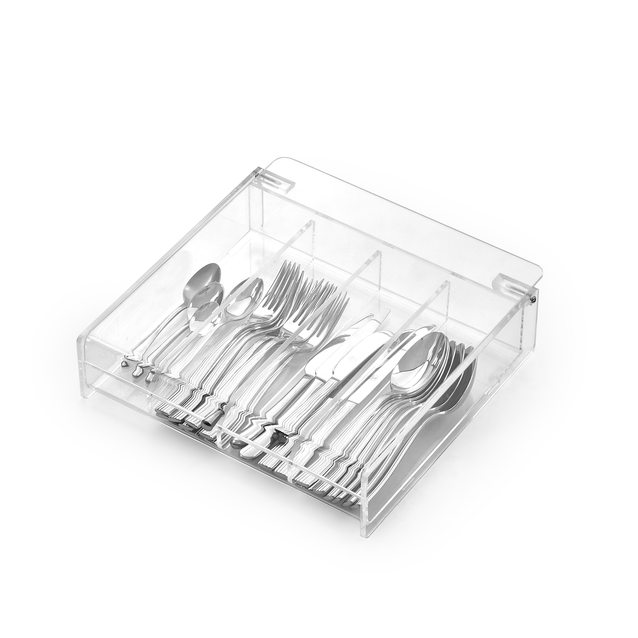 Mio Mazag Plexi Cutlery Box without Handle - L30xW30xH8cm