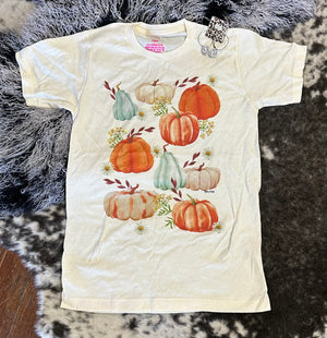 Pumpkin Group Bling Tee - Turquoise Sisters Boutique
