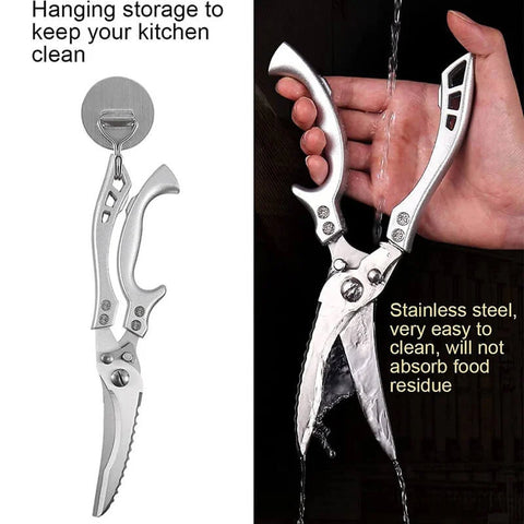 Stainless Steel Bone-Cut Kitchen Scissors