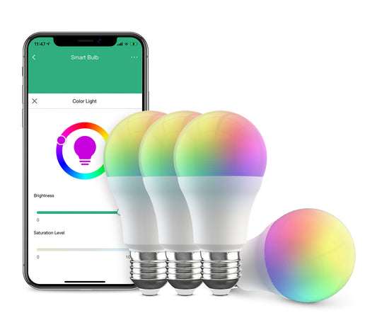 Broad Link Smart Bulb; 10W RGB Dimmable Wi-Fi LED Smart Light Bulbs by Blak Hom