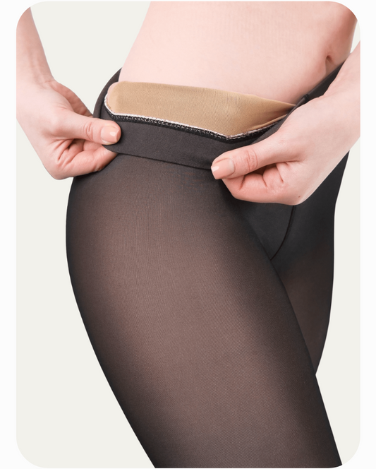 Winter Warme undurchsichtige Fleece gefütterte Strumpfhose für Frauen Hohe  Taille Elastische dicke Thermo-Strumpfhose 450g (gepolstert und verdickt)