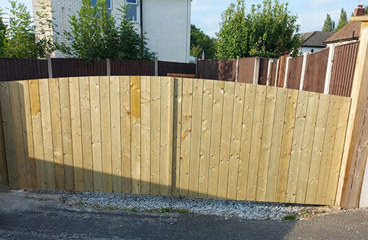 Wooden Driveway Gates Atherton