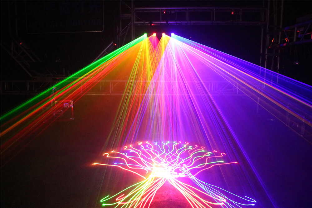 4 Head Stepper Laser Light Projector