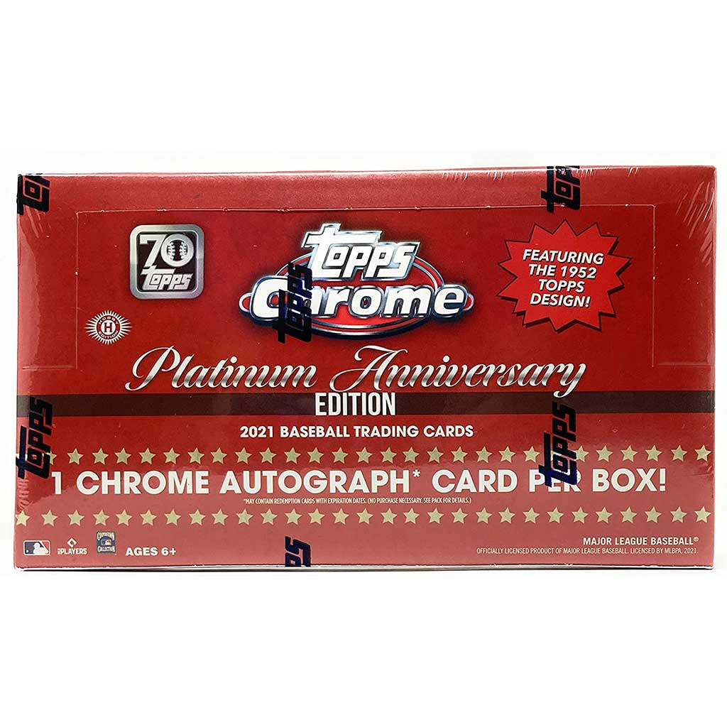 Topps Chrome Platinum Anniversary Edition Baseball Hobby Box MLB