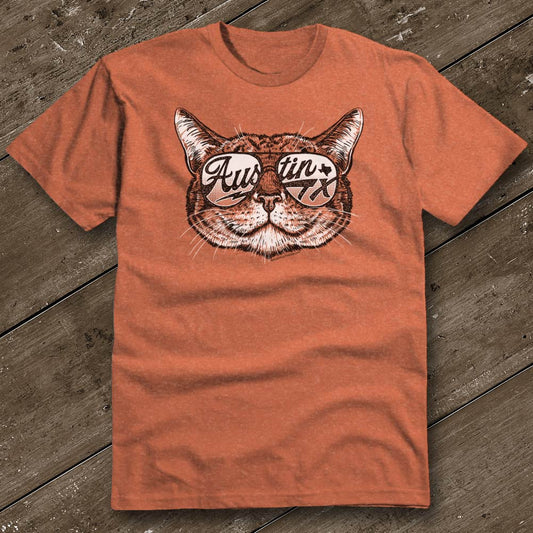 Austin Shady Heather Cat City T-Shirt Threads, Grey –