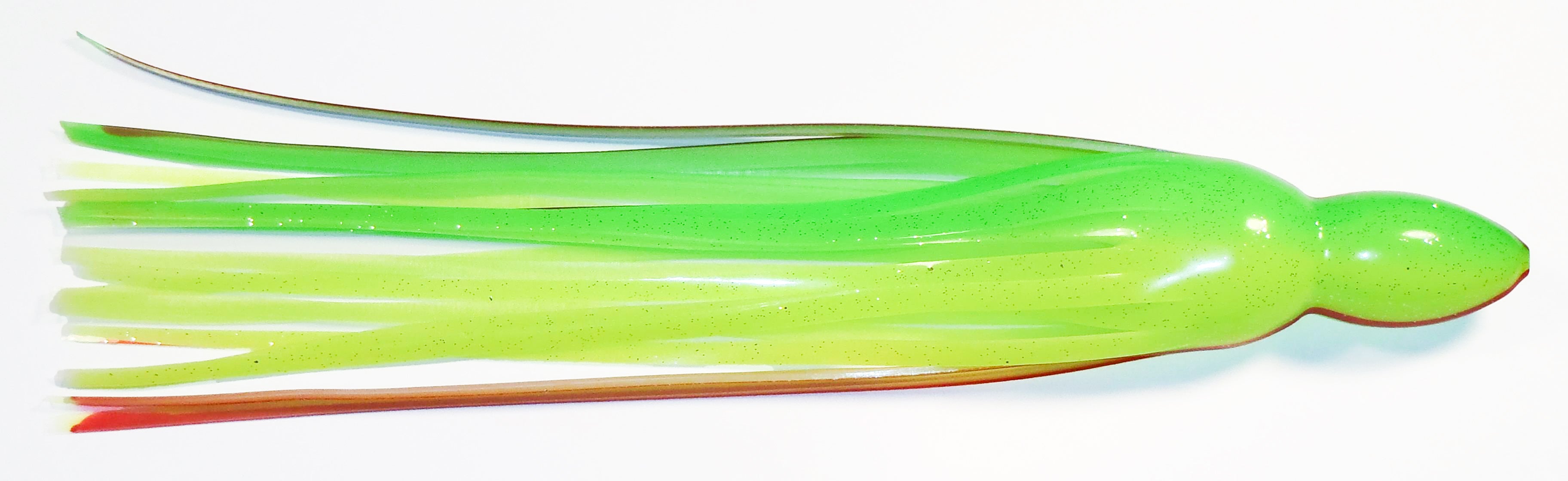 Single Skirt - Lime Chartreuse GLOW (Red Stripe top and bottom) - 7" - 9"