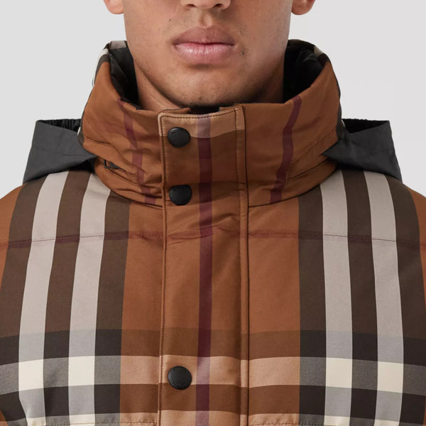 Burberry Monogram Motif Jacquard Puffer Jacket Soft Fawn for Men