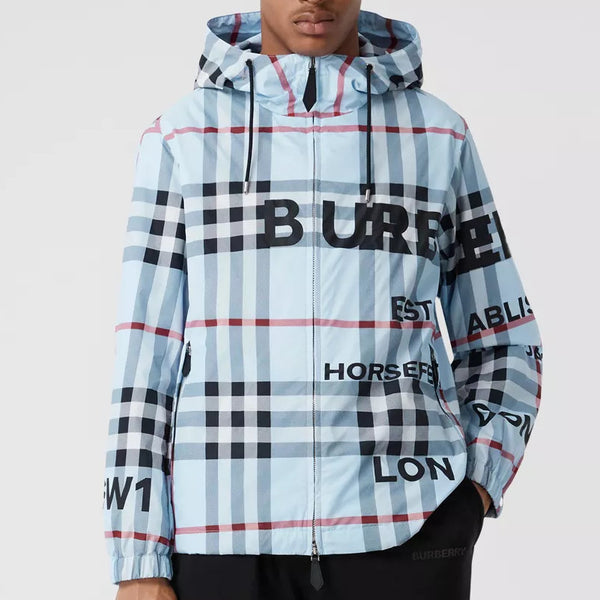 Burberry Horseferry Print Check Nylon Hooded Jacket 80502821