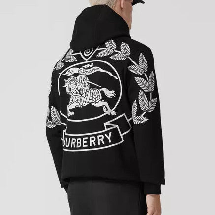 Burberry Letter Graphic Cotton Blend Hooded Top