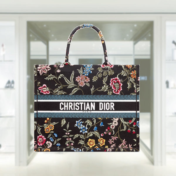 dior book tote floral