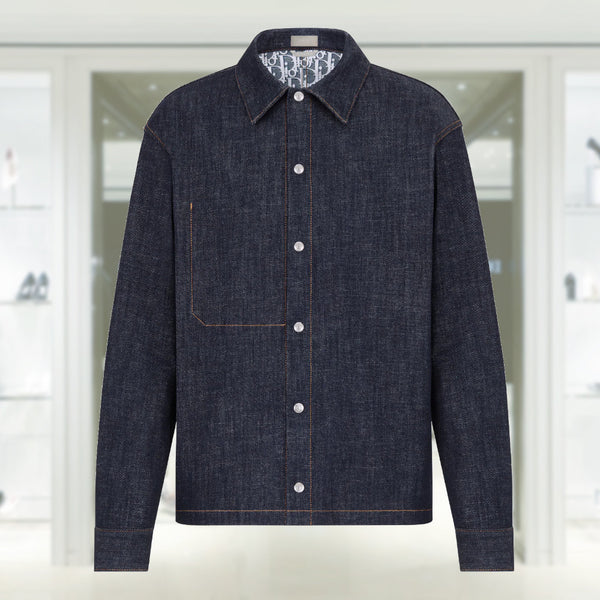 Dior - Dior Oblique Jacket Blue Raw Cotton Denim - Size 56 - Men
