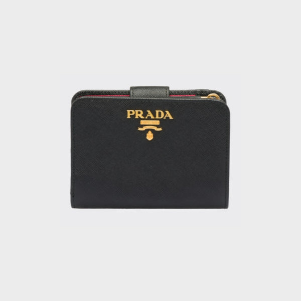 Prada Small Saffiano leather wallet for Women - Beige in UAE | Level Shoes