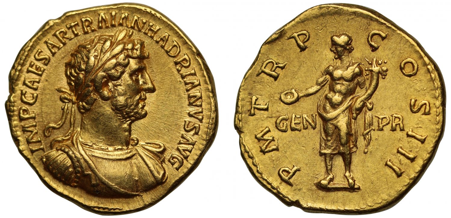 Trajan, gold Aureus, NGC XF 5/5 5/5