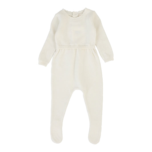Knit Footie Cream