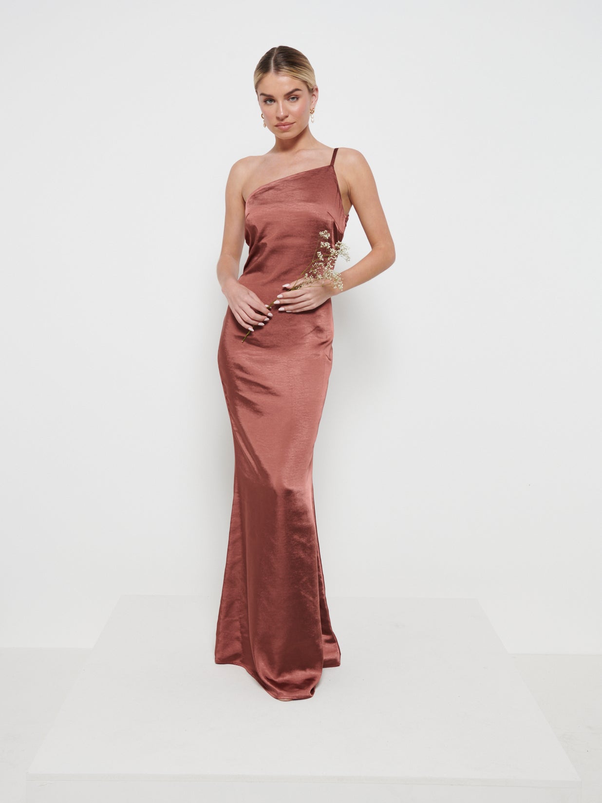 Amelia Maxi Bridesmaid Dress - Matte Mahogany, 18