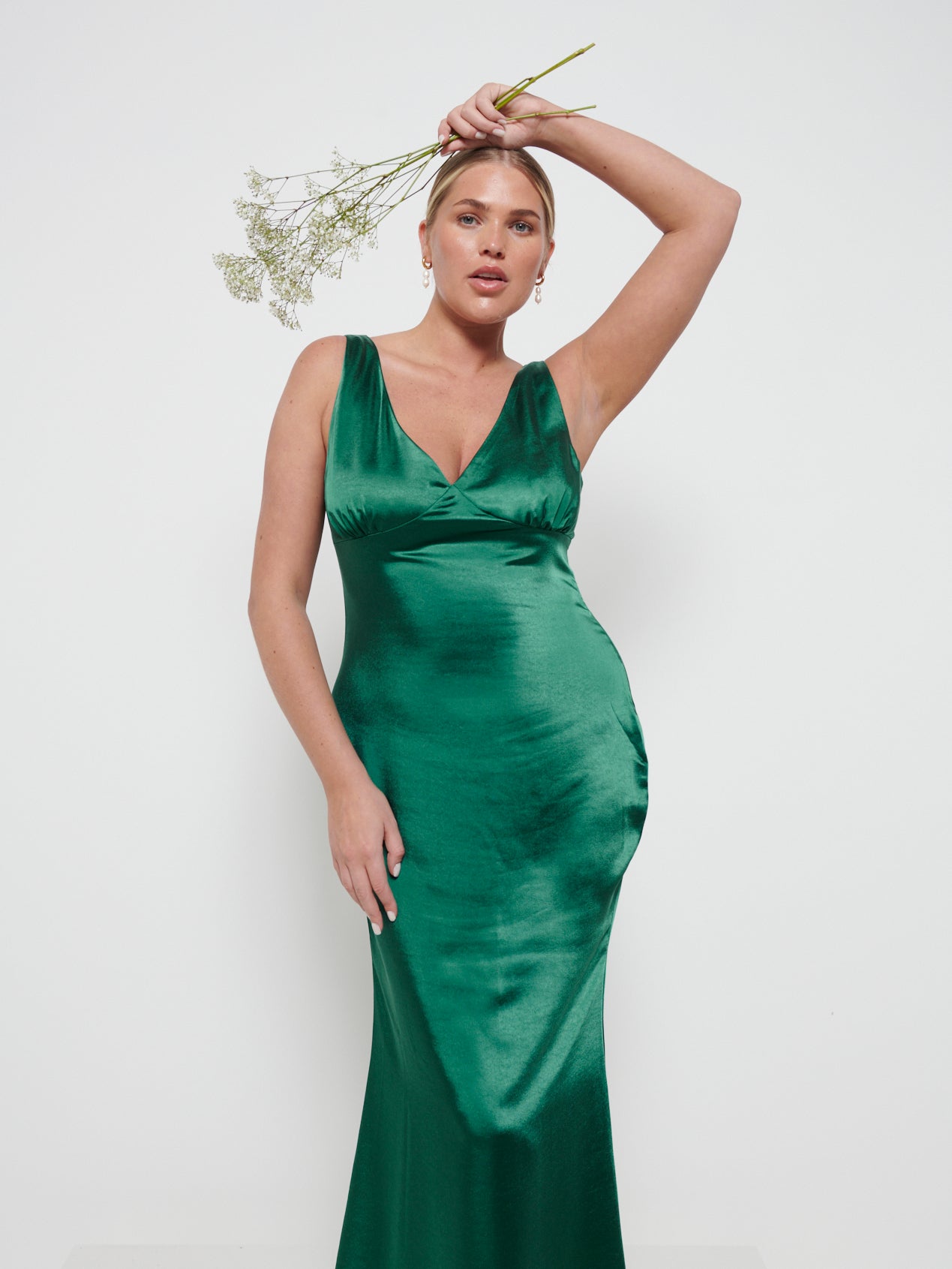 Amelia Maxi Dress - Matte Emerald Green – Pretty Lavish