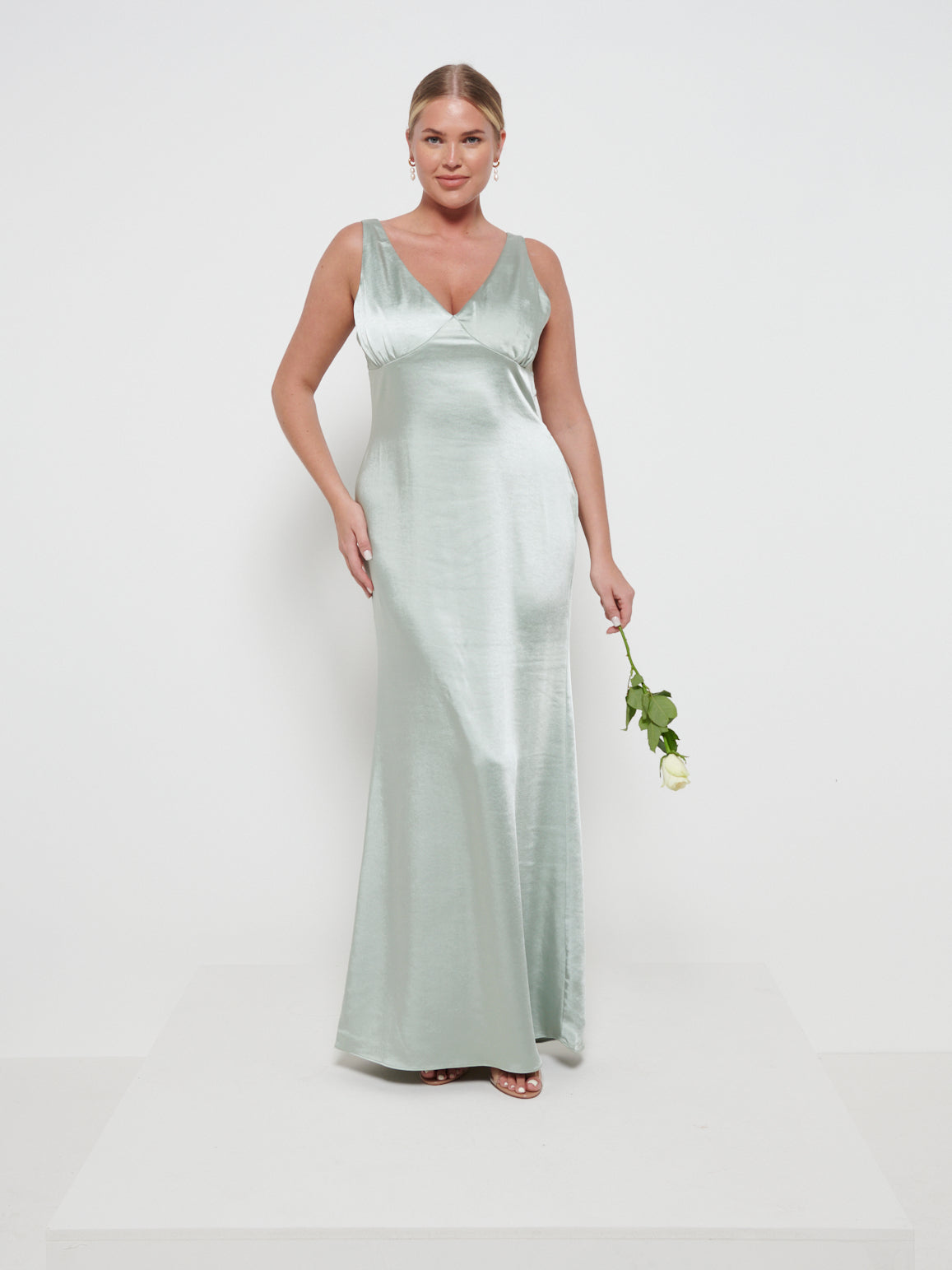 Esmee Maxi Bridesmaid Dress - Matte Sage, 18