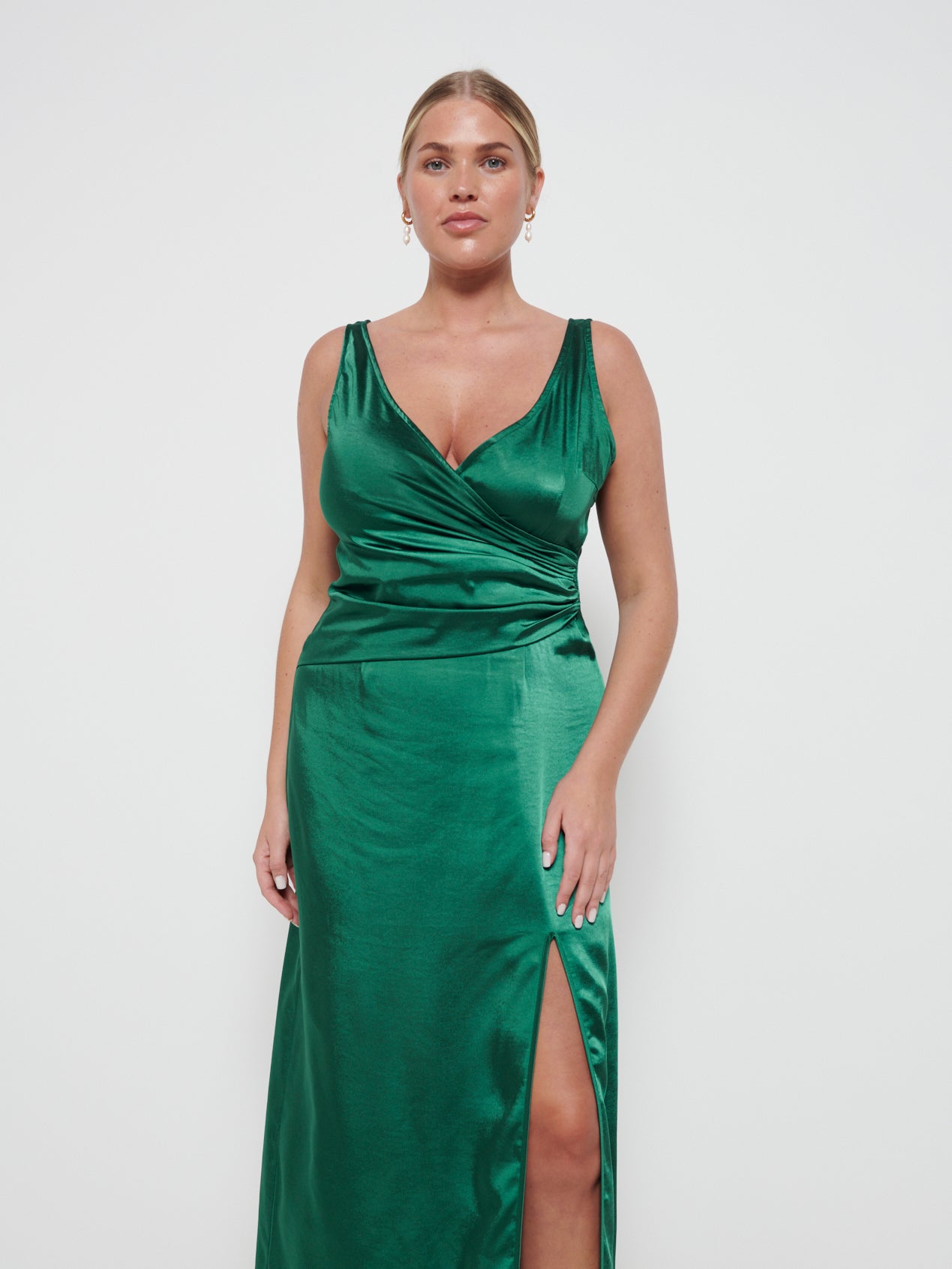 Esmee Velvet Dress | Emerald Green - Emerald Green / XS - (UK 8/US 4/EU 36)